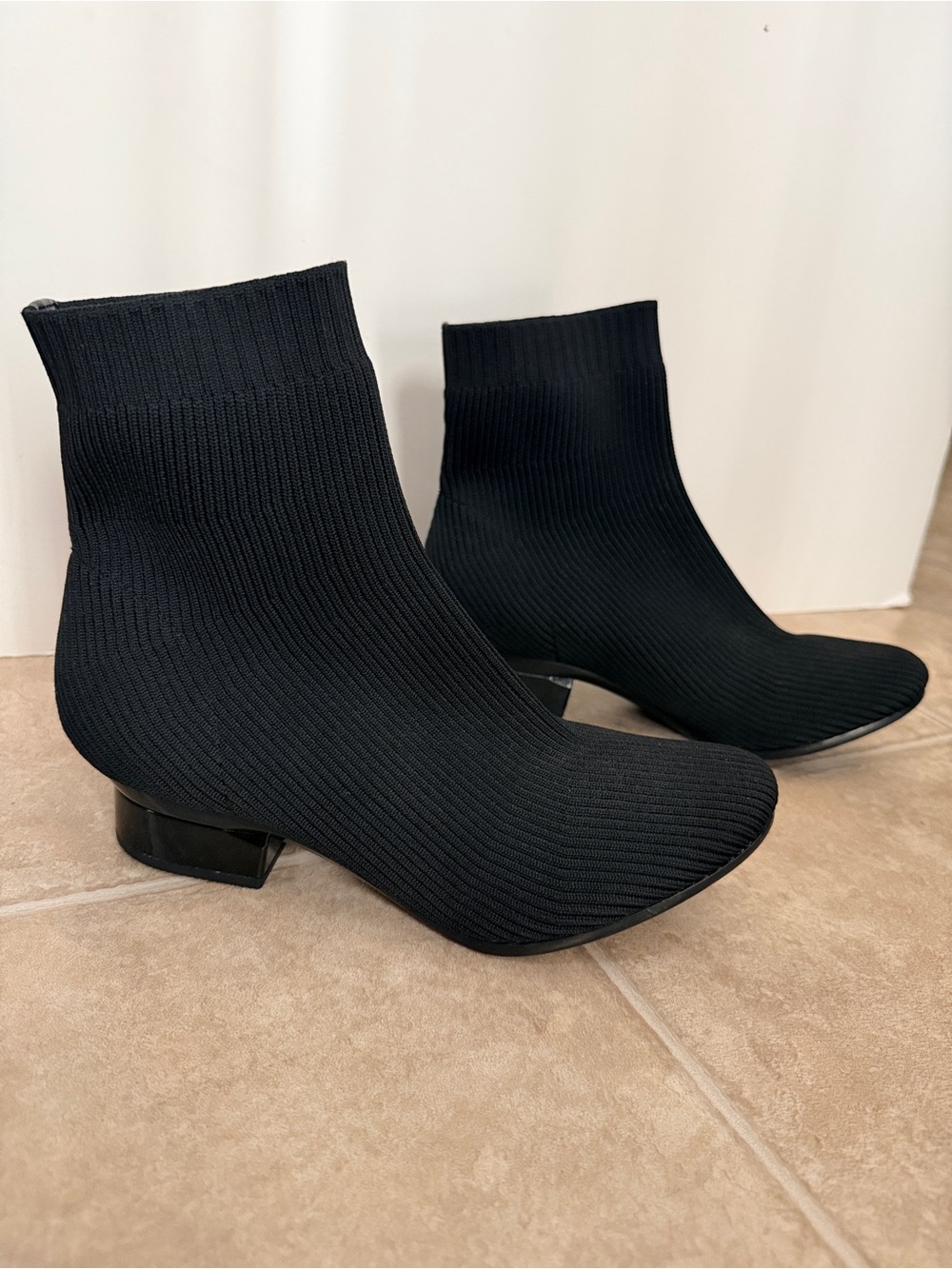 Size 8 Josie Booties Coal Stretch Knit Pashion Footwear Convertible Heels